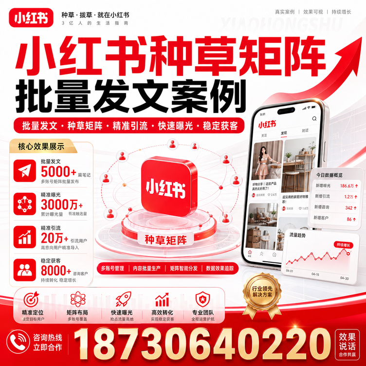 舟山小红书种草矩阵批量发文案例